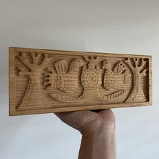 Vintage MCM Mid Century Modern ERA INDUSTRIES Evelyn Ackerman Carved Birds Trees