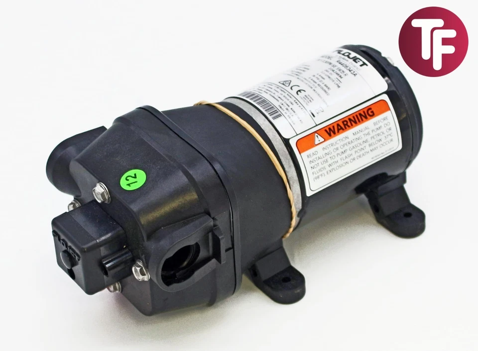 Bomba controlada de presión cuádruple Flojet R4405343A 1/2" con derivación 24v 12,5LPM Foto 4 de 4