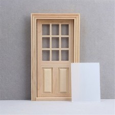 1/12 Miniature Door Model Figure Antique Doll House Furniture Unpainted Props