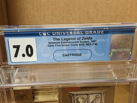 Legend of Zelda NES Nintendo CGC 7.0 Graded 5 Screw TM First Print Cart Not WATA