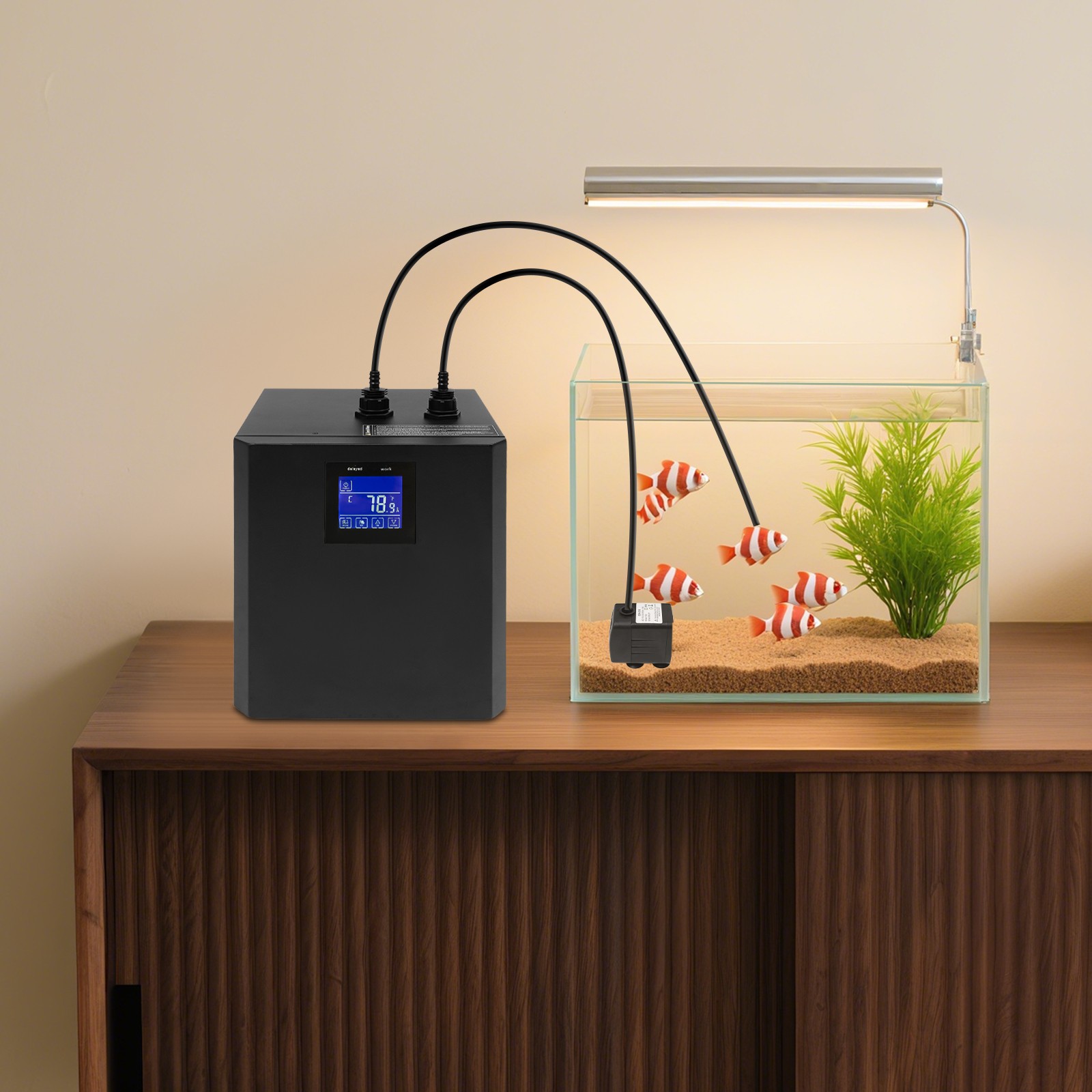 Aquarium Cooling Machine 1/3 HP Fish Tank Water Chiller Equipment Home/Commerce