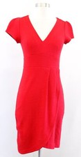 Maeve Anthropologie Splitshade Red Textured Knit Tulip Sheath Dress Size XS