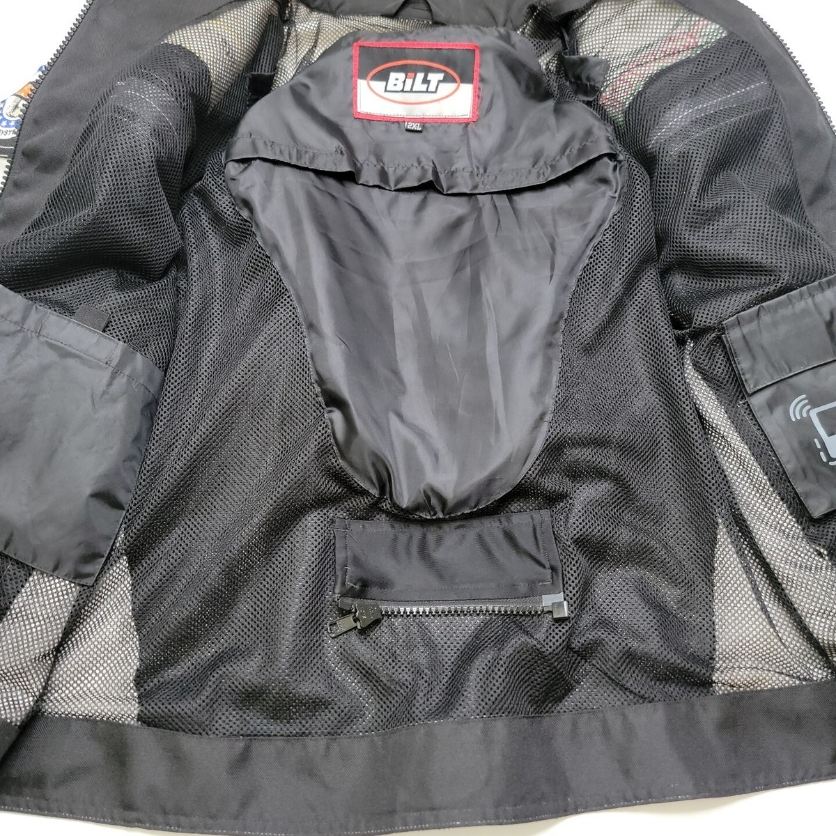 Bilt Motorcycle Racing Jacket XXL 2XL With Patches Dunlop