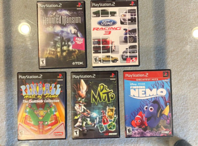 Network Racing Pinball Ps2 PlayStation 2 Video Games-Lot of 5~Racing~Nemo~Pinball-Haunt Mansion ...