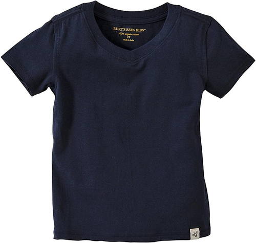Boys’ Infant and Toddler 100% Organic Cotton Short Sleeve V Neck T-Shirts, Size