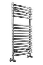 800x500 mm Bathroom Curved Designer Towel Rail Chrome Heated Rads Radiator