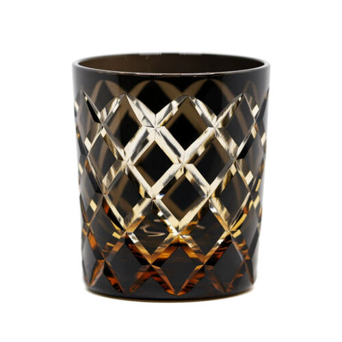 Whiskey Glasses Edo Kiriko Crystal Glass Tumbler Drinkware Black 250ml/9oz - Picture 13 of 16