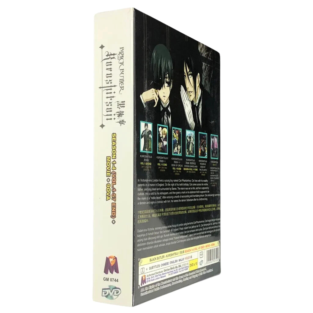 Anime DVD Kuroshitsuji/Black Butler Season 1-4(1-57End+Movie+OVA) English Dubbed