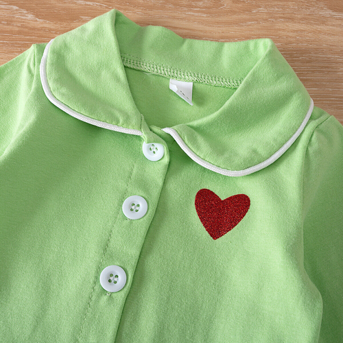 Baby Boy Girl Cotton Button Pyjamas PJS Set Kids Long Sleeve Sleepwear Nightwear - Picture 7 of 12