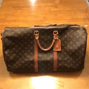 lv black monogram keepall