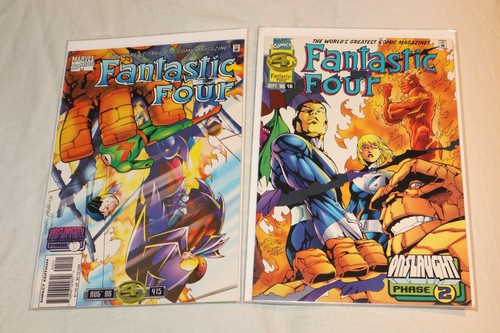 Lot of 2 1996 Marvel Comics Fantastic Four Onslaught Impact #415 #416 - Picture 1 of 13