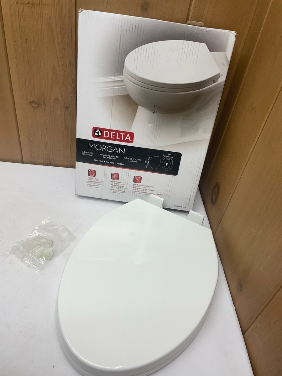 Delta 811903 Morgan Elongated Slow-Close Toilet Seat - White U1H 