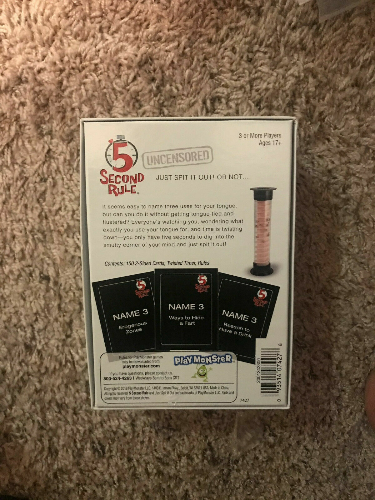 PlayMonster 5 Second Rule Uncensored Game Age 17 for sale online | eBay
