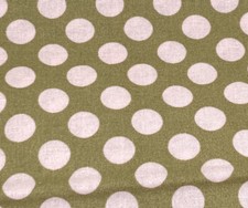 Pastel Pink Polka Dots on Light Brown 1/2Y x 44" Width VIP Cranston Fabric
