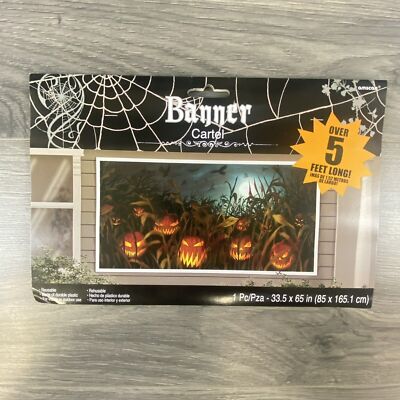 Scary Pumpkins Banner Scene Setters Add-ons Halloween Wall Decoration Spooky 5ft