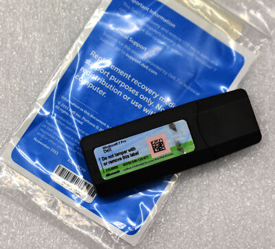 WINDOWS 7 PROFESSIONAL ENGLISH USB STICK KINGSTON MICROSOFT 8GB 4GB DELL RECOV 1