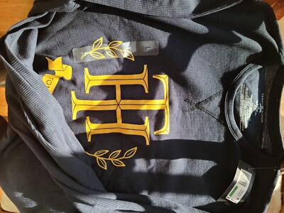 Men's Thermal Waffle-Knit Logo Graphic Long-Sleeve Pajama T-Shirt