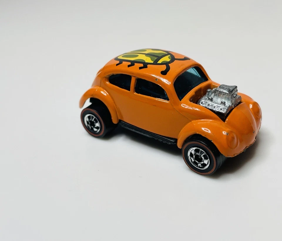 Hot Wheels Redline Flying Colors VOLKSWAGEN VW Orange 1974 NM Loose Hk Base - Image 2 of 4