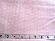 1 yd 100% Cotton Fabric Signature Classic by Oakhurst Textiles, Pink w/White Dot