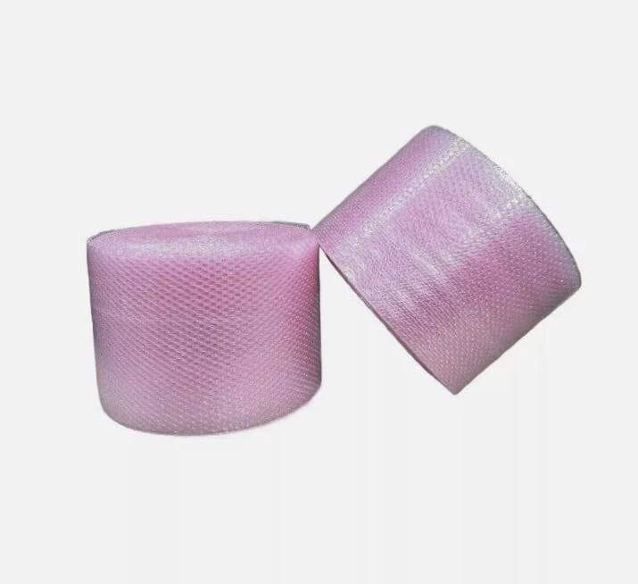 3/16" Small Bubble Pink Cushioning Wrap Anti-Static Roll 700'x12" Wide 700FT 12" - Image 2 of 3