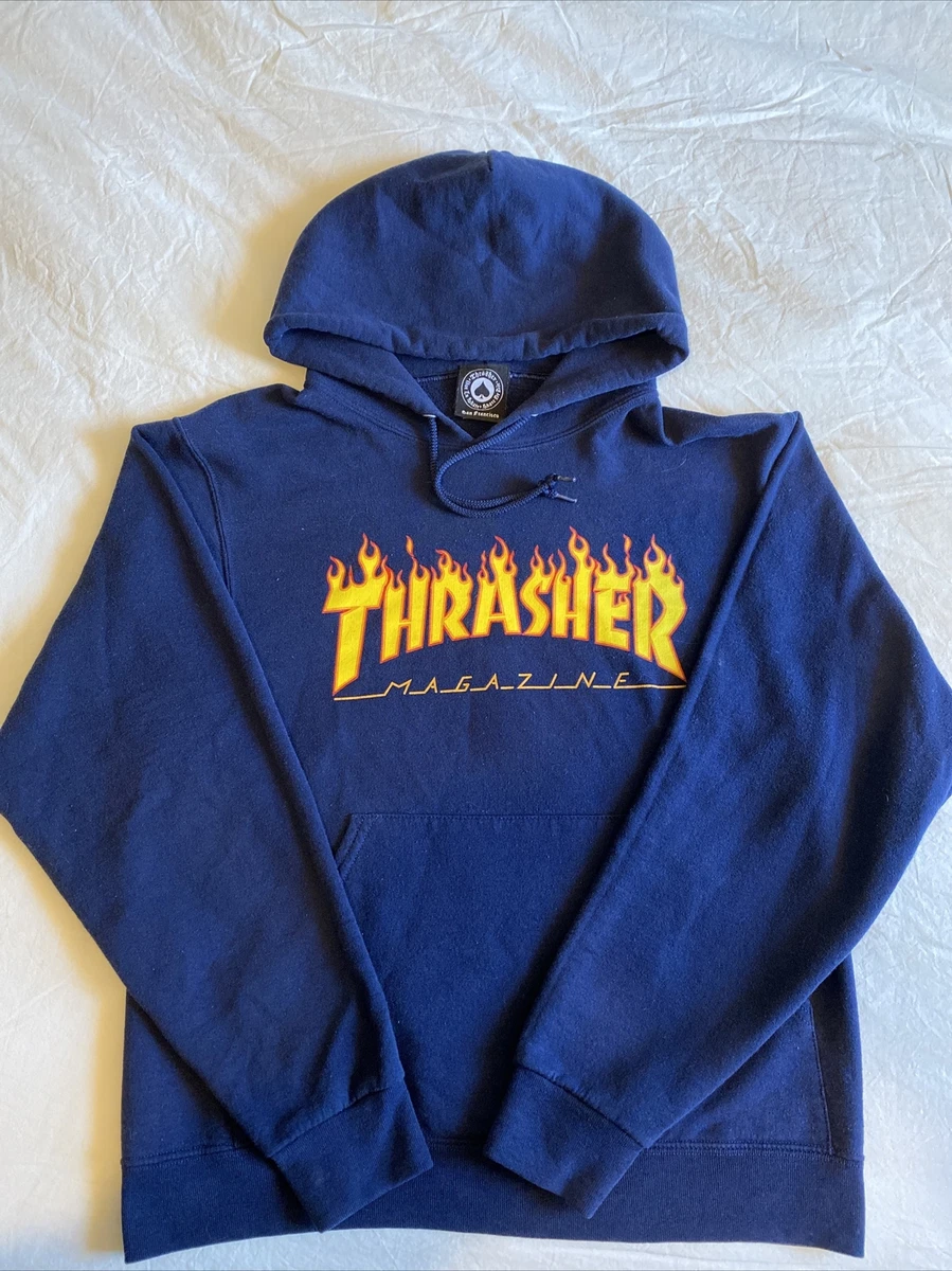 Navy clearance thrasher hoodie