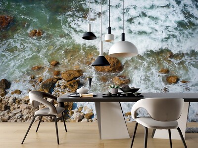 3D Sea Stones E2521 Wallpaper Mural Paper Wall Print Indoor Murals CA Honey