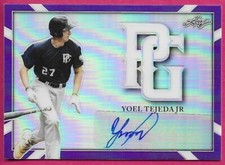 2021 Leaf Perfect Game National Baseball YOEL TEJEDA JR Purple Autograph 4/10