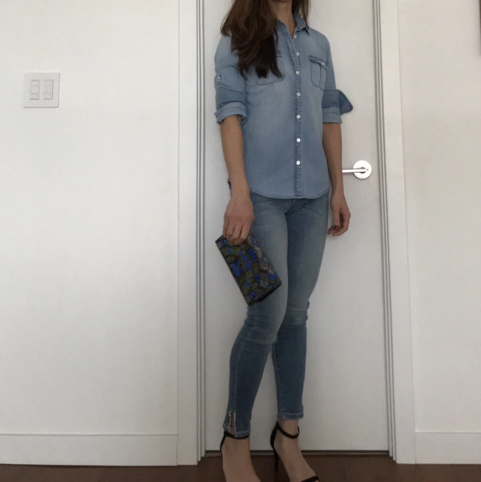 NUEVO - Bolso de Mano Alice + Olivia Azul Verde Cuero Cuentas, Bolso de Noche Foto 2 de 4