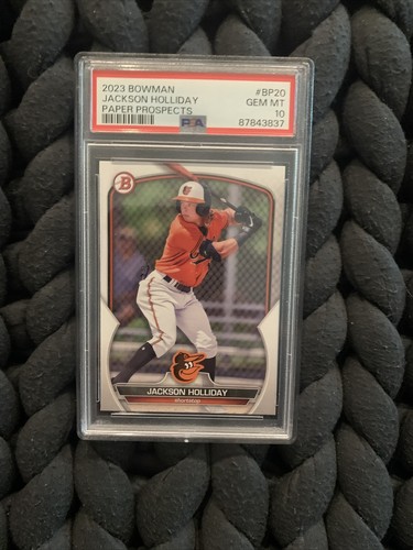 Jackson Holliday 2023 Bowman Paper PSA 10 Gem Mint Orioles MLB #1 Prospect #BP20