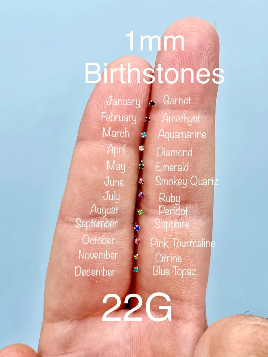 Birthstone nose studs deals
