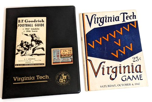 1947 Virginia Tech vs VA Hokies Football Game Program, Ticket Stub, 1946 Guide++ - Picture 2 of 20