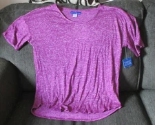 Women's 'Simply Styled' Pink Shortsleeve Shirt-Size Medium
