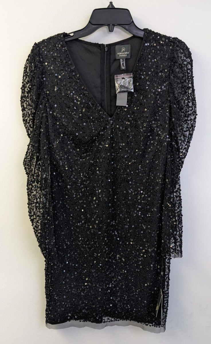 adrianna papell black beaded short dress Amazon.com: Adrianna Papell Women's Beaded Tank Dress, Navy/Rosegold, 2 : Clothing, Shoes & Jewelry