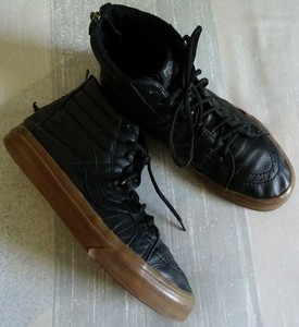 mens leather high top vans