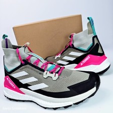 Adidas US 11.5 Mens Khaki Black Pink White Boost Terrex Free Hiker 2  ID5895 NIB