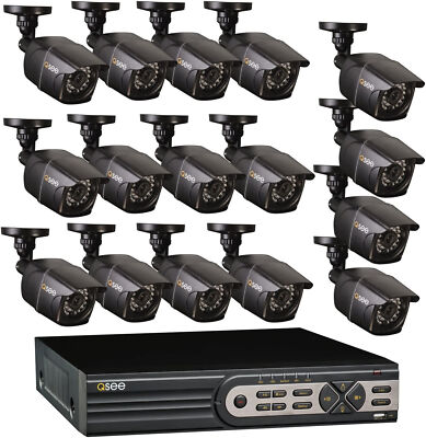 Q-See QT5616-16E2-2 Kanal Real-Time 960H DVR und 16 960H/700 TVL Bullet Kameras 