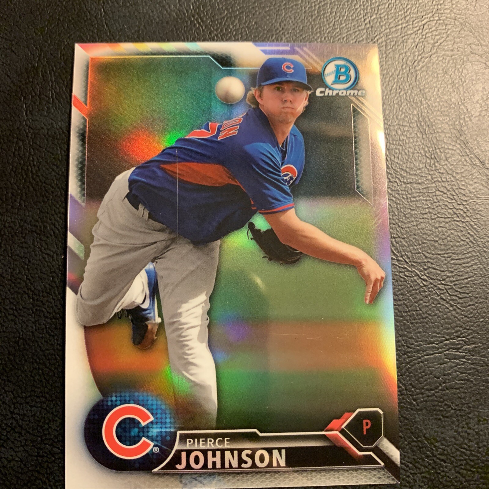 #bcp116 Pierce Johnson 2016 Bowman chrome Prospects Refractor/499 B38a