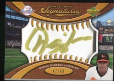 2007 Sweet Spot Signatures Gold Stitch Gold Ink #DC Daniel Cabrera Autograph /99