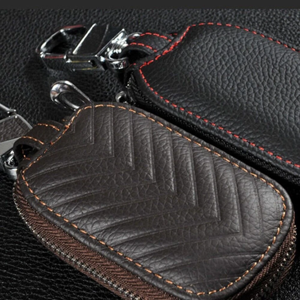 1PCS Exquisite Leather Car SUV Key Cover Holder Key Bag Universal Wallet Bag Foto 4 de 4