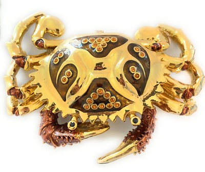 Qufi Hinged Crab Trinket Box, Cancer Zodiac, Crab, Collectibles, Crab Figurine,