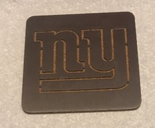 New York Giants NFL Stainless Steel Sportula Boasters - Set of 4 Heavy Coasters
