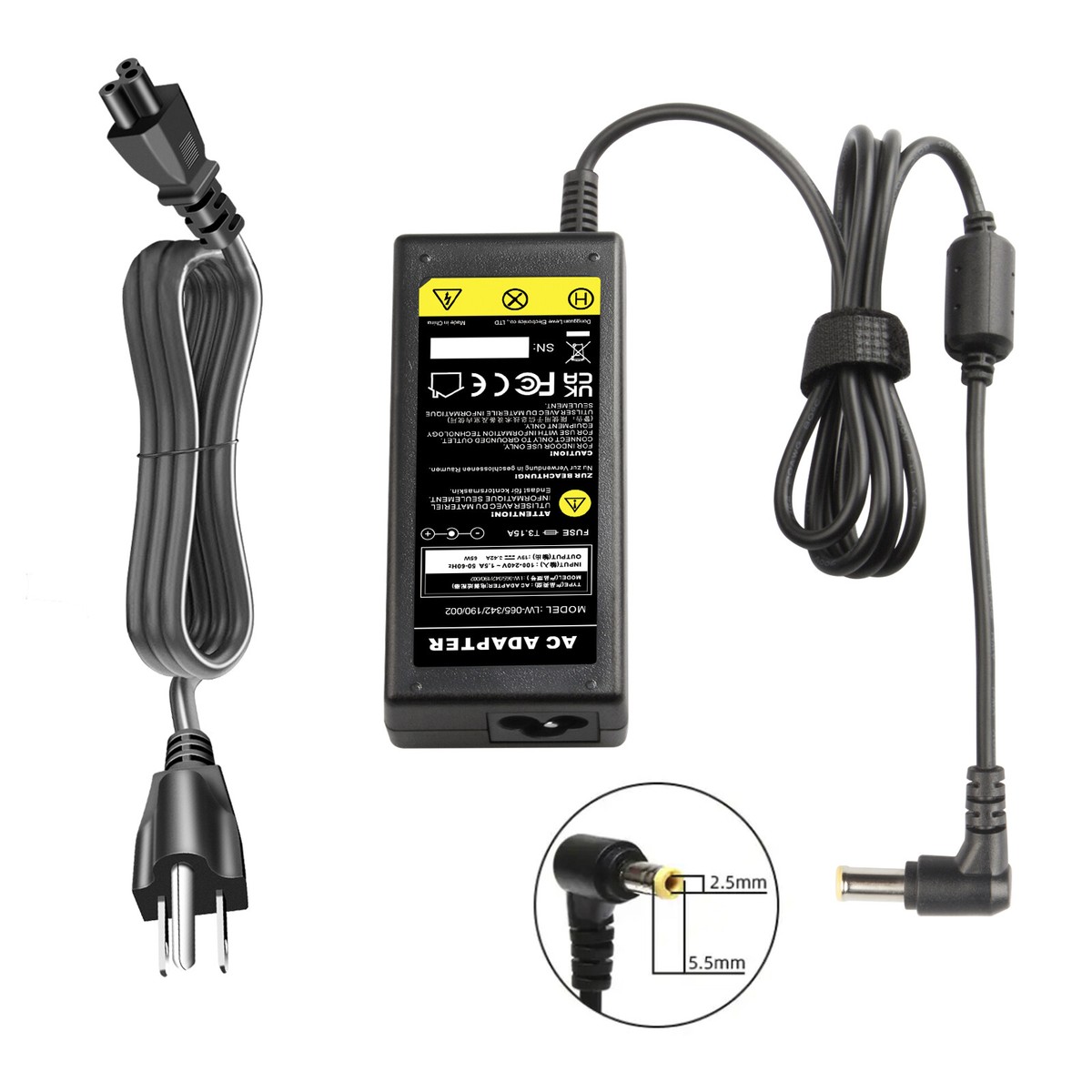19V 4.74A Power supply adapter laptop charger for Toshiba Satellite C650 C650D C