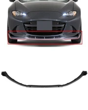 For 2016-2021 Mazda MX-5 Miata Front Plastic Bumper Lip Spoiler Gloss Black
