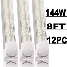 1248 Pack 8ft Led Shop Light Fixture144w 18000 Lumens 6500k Daylight White