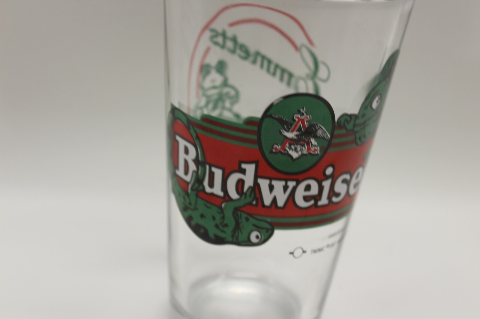Vintage 1997 Budweiser Louie the Lizard Glass Anheuser-Busch Bar Pint Glass Cup