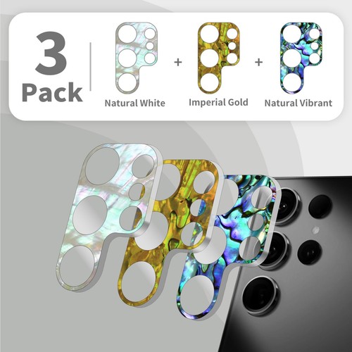 Hand-Inlaid For Samsung Galaxy S24 S23 Ultra Plus Glass Camera Lens Protector - 第 17/17 張圖片