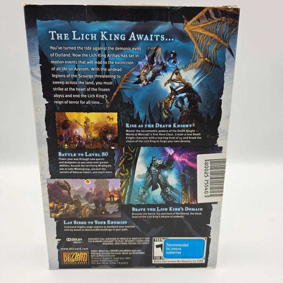World of Warcraft: Wrath of the Lich King Expansion Set PC, 2008 with Box - Image 3 of 3