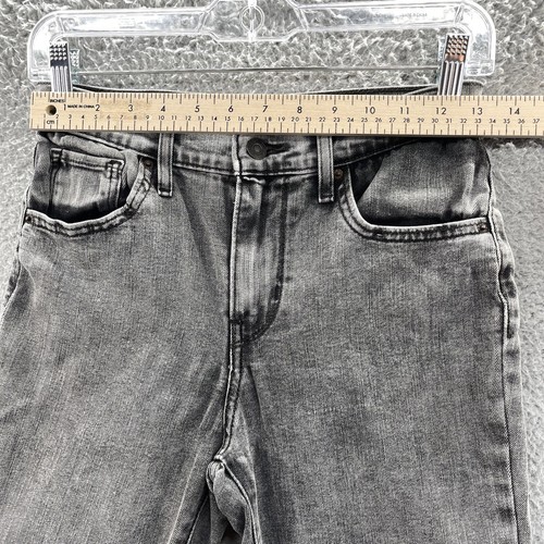 Levi's 724 Jeans Boys Size 26 Grey Charcoal Denim High Rise Straight Jeans - Picture 4 of 11