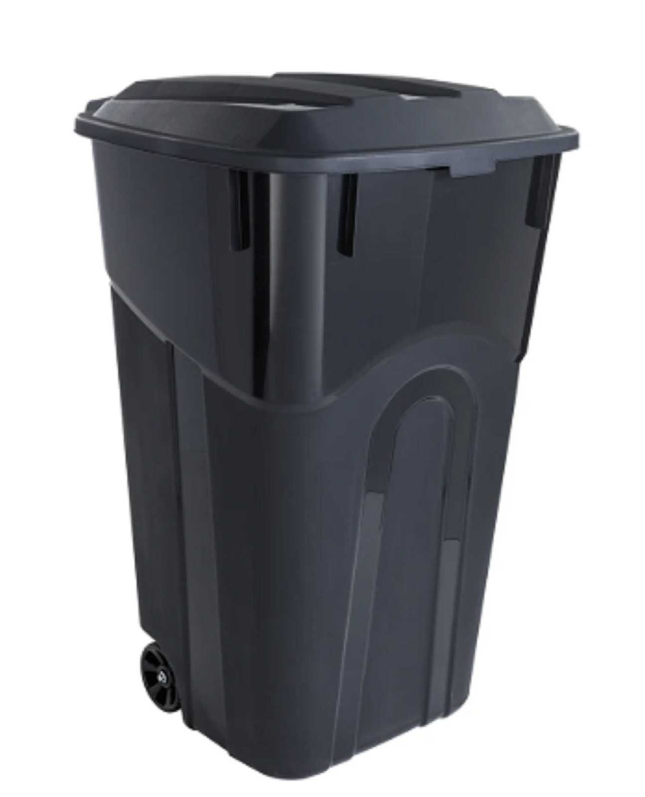Hyper Tough 32 Gallon Wheeled Heavy Duty Plastic Garbage Can,Black