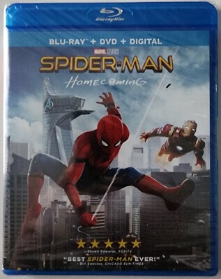 NEW MARVEL SPIDER MAN: HOMECOMING BLU RAY + DVD 2 DISC SET FREE USA SHIPPING